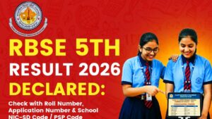 rbse 5th class result check