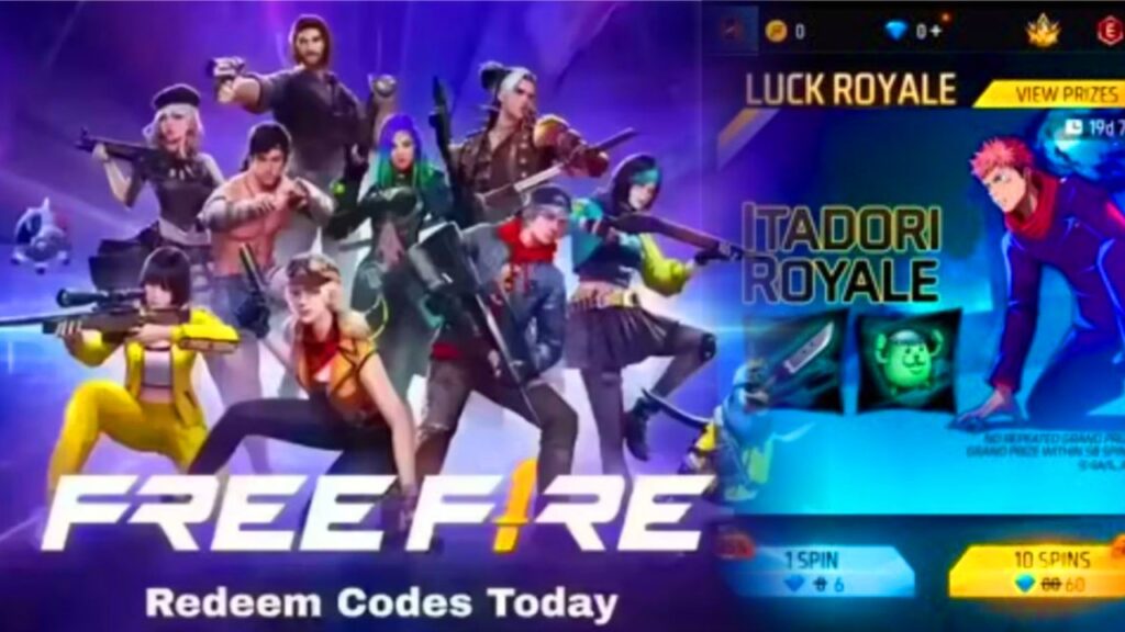 free fire redeem code today