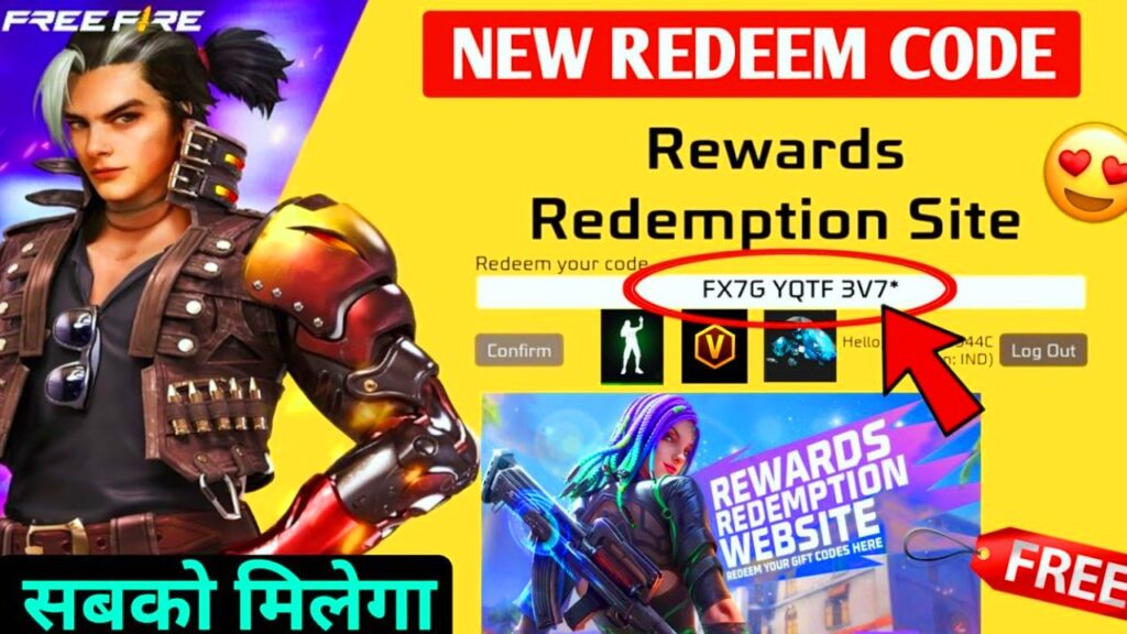 free fire today free redeem code