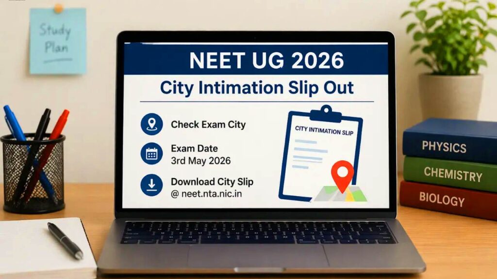 NEET UG City Slip 2026