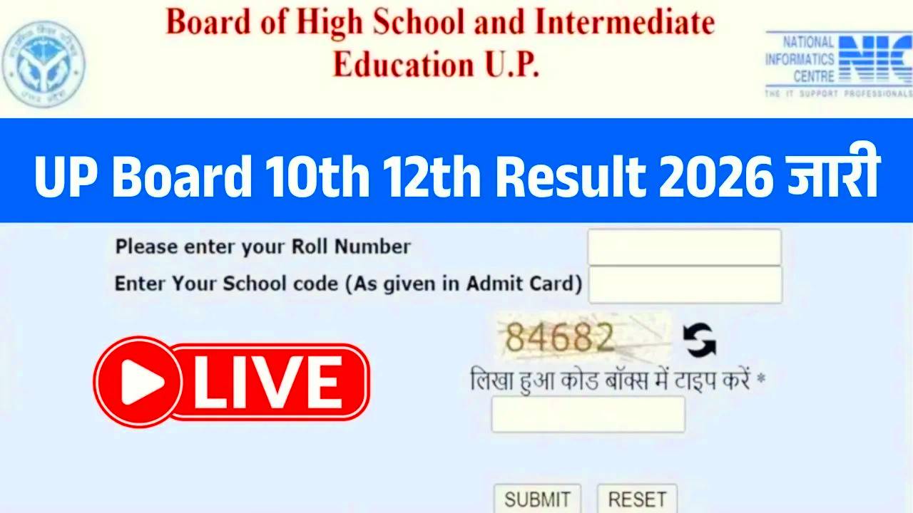 UP Board Class 10th result Live