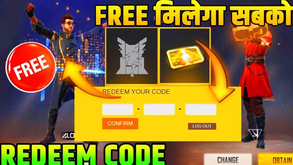 free fire redeem code today new