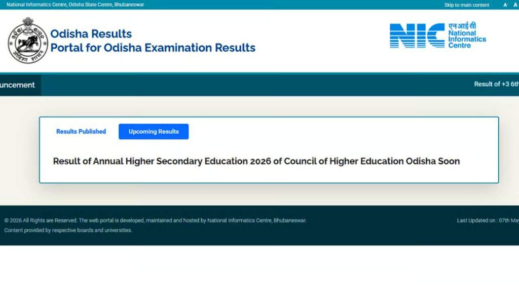 Odisha CHSE Result 2026